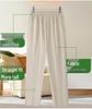 Ice Silk Loose Fit Elastic Pants for Women - Nine-Tenths Length, Summer Style, Ideal for Middle-Aged and Elderly