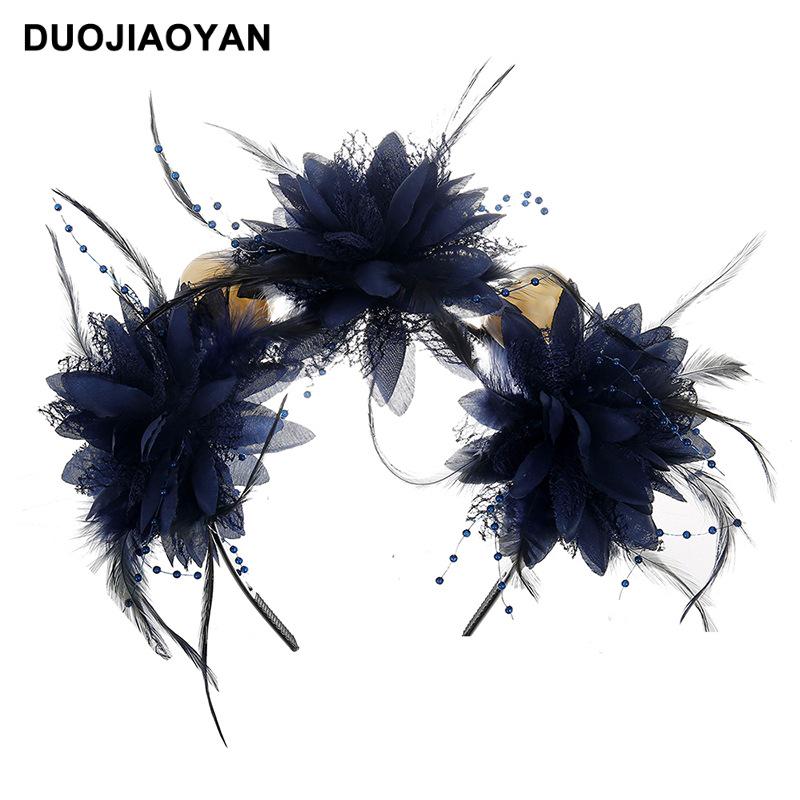 Halloween Flower Headband with Spider for Cosplay or Makeup Party