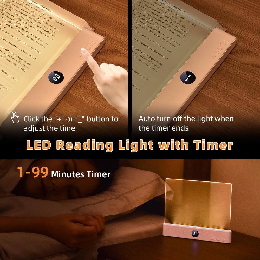 Rechargeable LED Flat Reading Lamp F17 - Portable Dormitory Bedroom Night Light