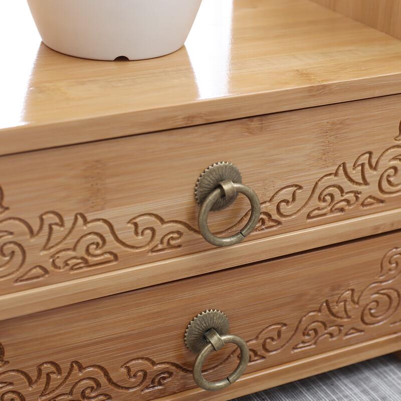 Beifang Bamboo Laptop & Monitor Desk Organizer