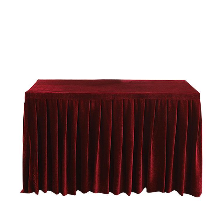 Konferenztischdecke für Hotels, rechteckige Tischdecke für Büros, Anmeldebereich, Flanelltischdecke, Tischüberzug, Tischrock