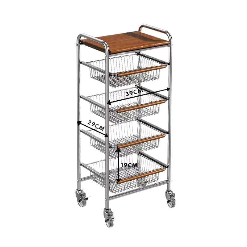 Chinese Style Multi-Layer Snack and Produce Trolley