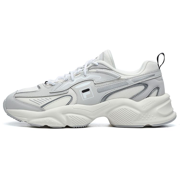Fila Mesh Fabric Synthetic Leather Comfortable Low-Top Casual Shoes Men Sneakers White Gray F12M226118FSA