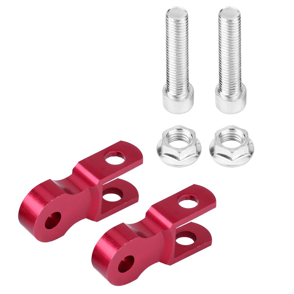 2pcs Universal Motorcycle Damping Heighten Device Shock Absorbers 5cm Chassis Red (w  Screw)