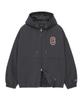 COVERNAT C Logo Heavy Oxford Hoodie Jacket Charcoal