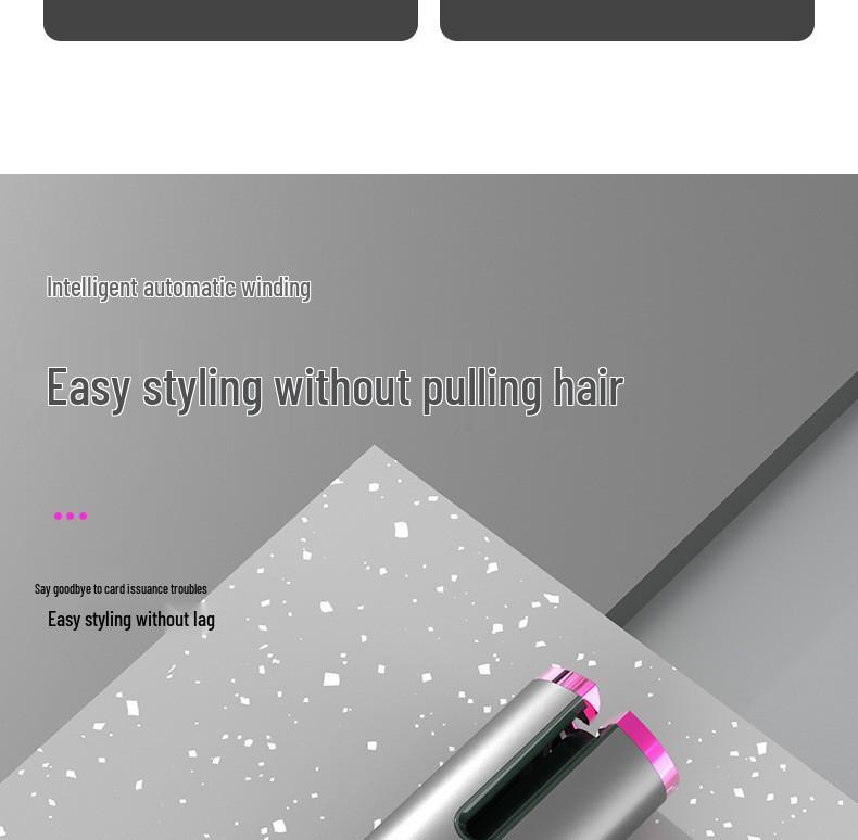 Wireless Rechargeable Automatic Hair Curler - Portable Electric Styling Wand