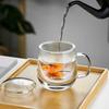 Lvchangming Glass Tea Cup with Infuser, Thick Heat-Resistant Tea Separation Cup for Office And Home Use, 520ml