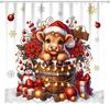 Christmas Highland Cow Shower Curtain Merry Christmas Home Bathroom Decorations Western Rustic Farmhouse Bathtub Curtain Set