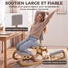 Ergonomic Kneeling Chair with Light Gray Rocking Backrest