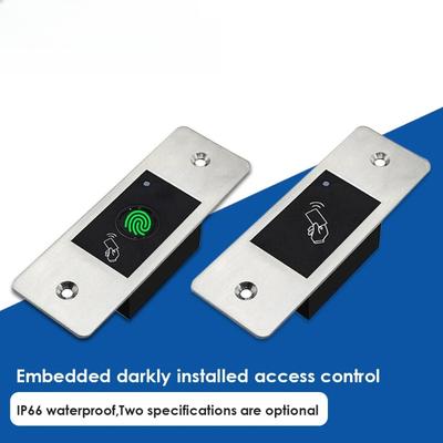 100 Users Mini  IP66 9-18V RFID Reader Keyless Door Opener Metal  Access Control Scanner Waterproof Embedded Fingerprint Reader