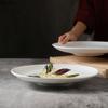 Round Pure White Ceramic Dining Plate Western Style Steak Plates Sashimi Plate Sushi Plates Dessert Bowl Fruit Dish Salad Bowl