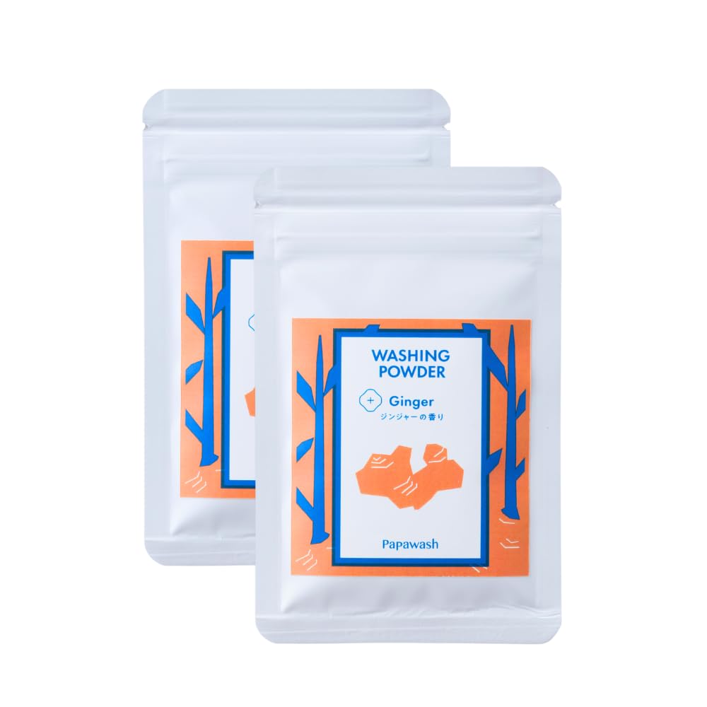Papa Wash Washing Ginger Set of 2 X Facial Cleansing Enzyme Facial Pore Powder, Scent, (20g 2) [Enzyme Powder, Cleanser, Cleanser]