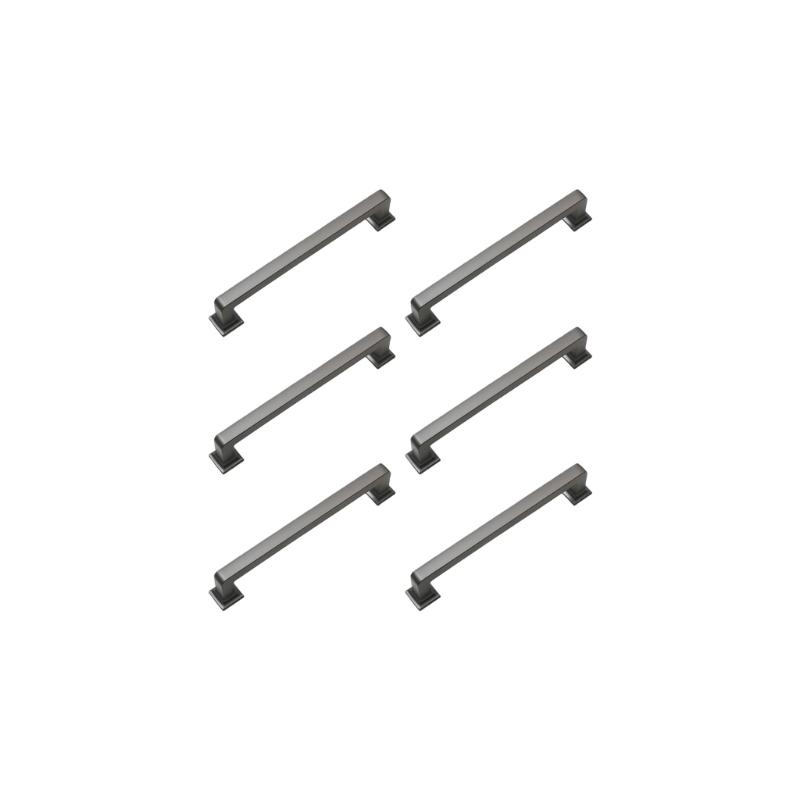 Strong Zinc Drawer Pulls with Heavy Duty Construction 6pcs for Longevity in Kitchens & Bedrooms High Use Zones