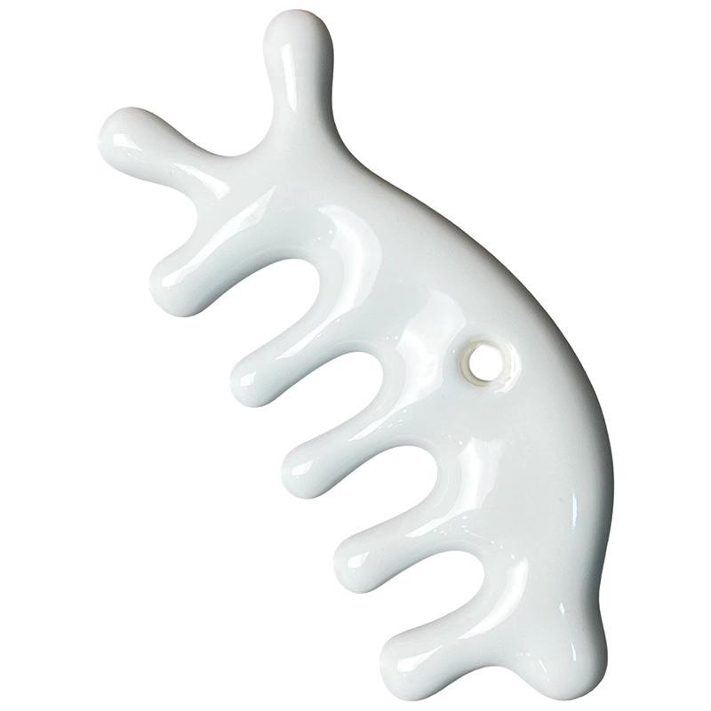 

Керамическая массажная расческа для головы, расслабляющая пяти-семизубая расческа, расческа в форме дельфина, скребковый массажер, меридианная расческа, инструмент для массажа тела