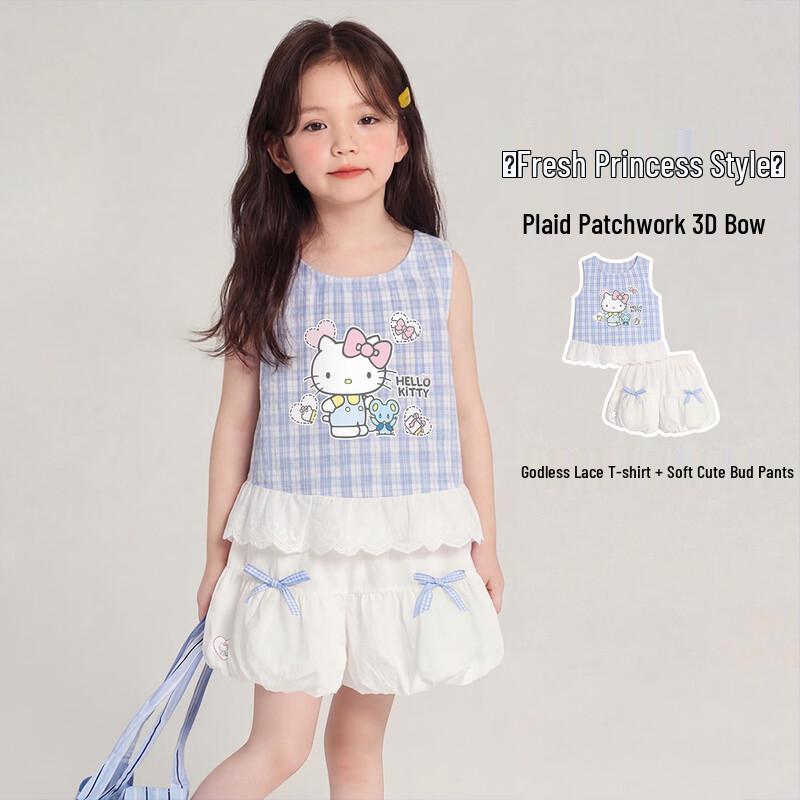 Hello Kitty Girls  Summer Princess Ruffle Top & Bloomers Set 120