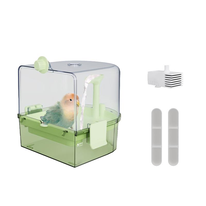 

USB Фонтан для купания птиц для клетки – Подвесная ванночка для попугаев, Аксессуар для птичьей клетки зелёный