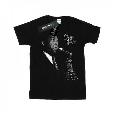 Charlie Parker Mens Playing Saxophone T-Shirt