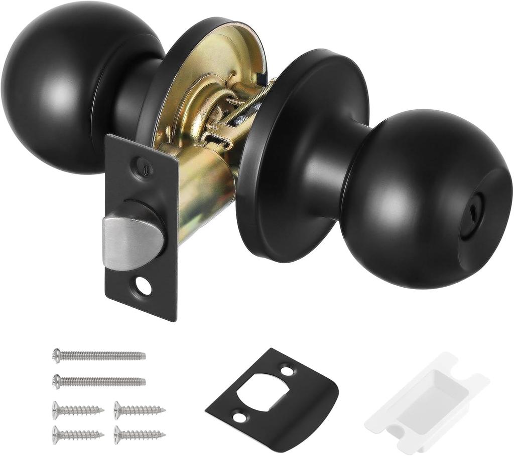 Door Handle with Lock, Reversible Door Handles, Privacy Door Lever, Internal Door Handle Knob Sets, Security Door Lock Set, Entry Door Lever with Keys