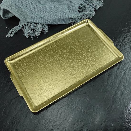 Japanese Retro Food Plate Stainless Steel Serving Tray Food Grade Safe Rectangular Plate Kitchen Dining Dish for Sushi Dessert
