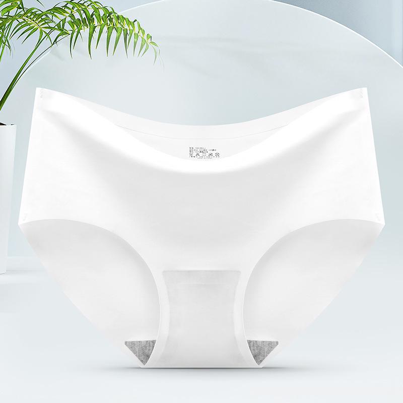 Women's Mid-Waist Ice Silk Seamless Thong Panty
