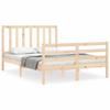 VidaXL Bed Frame with Headboard Small Double Solid Wood 3193826