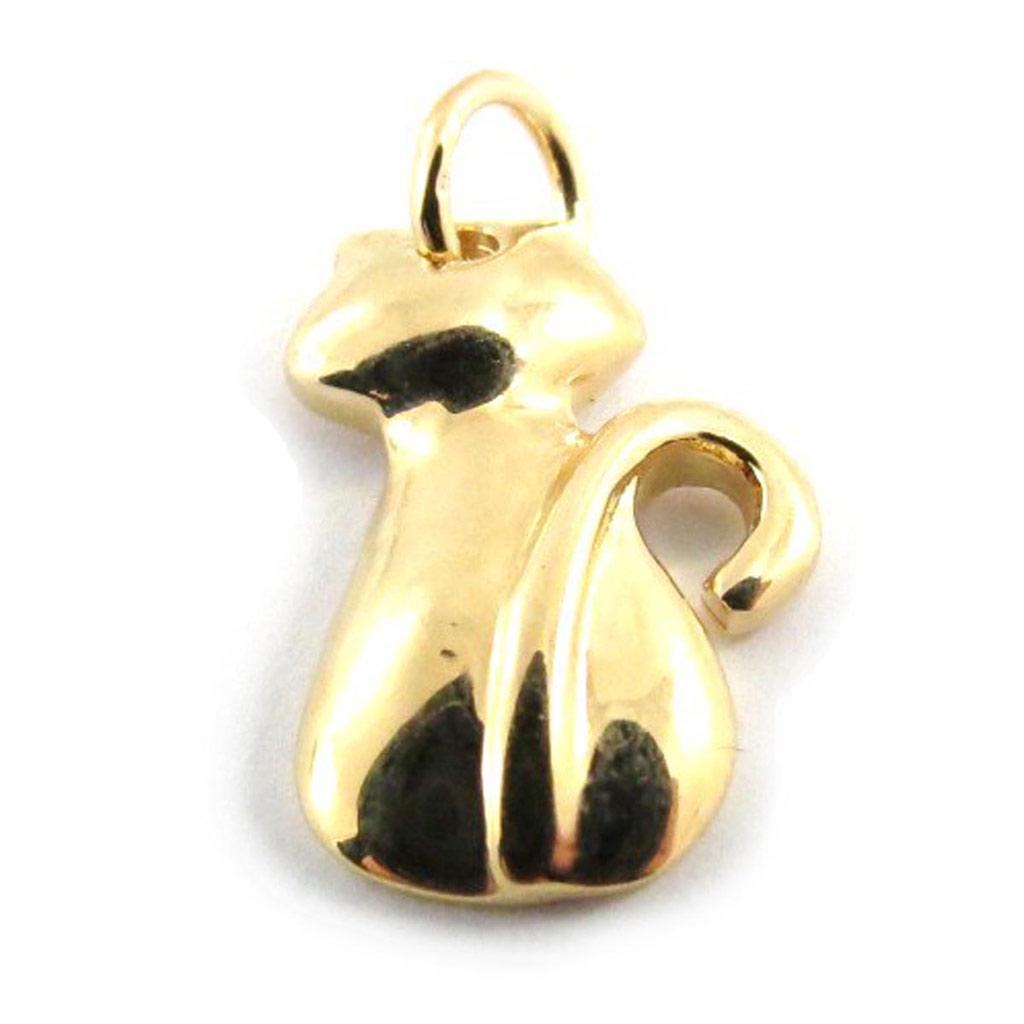 Les Trésors De Lily [B9582] - Gold Plated Pendant 'Romantic Cat'