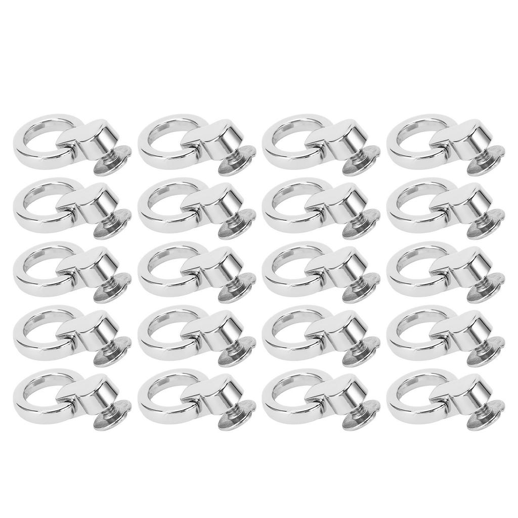 20 Stück D Nieten 13x7mm 360 Grad Drehung Schraubniet für Lederhalsband Gürtel Handtasche Hose