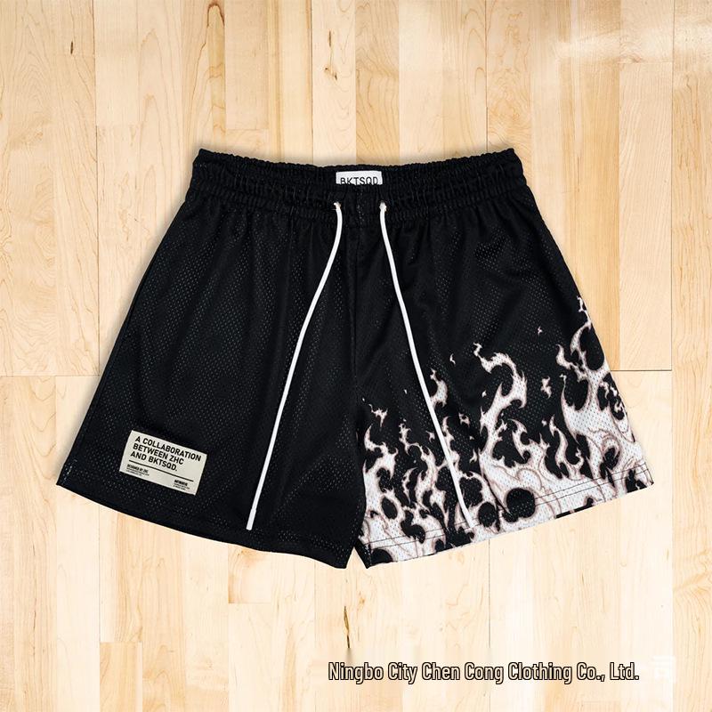 BKTSQD Unisex Quick-Dry Mesh Sports Shorts for Running, Basketball, and Swimming