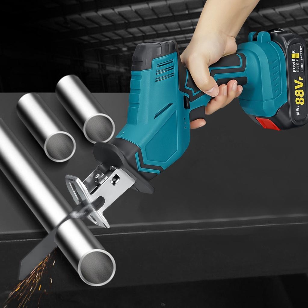 18V Akku-Säbelsäge Verstellbare Geschwindigkeit Kettensäge Holz Metall PVC-Rohr Schneiden Säbelsäge Elektrowerkzeug