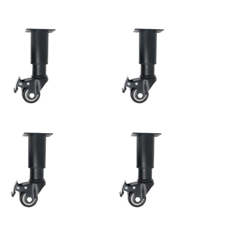 

4Pcs Metal Adjustable Furniture Legs Table Replacement Support Legs with Caster Wheel for Cabinet Table Leg Caster