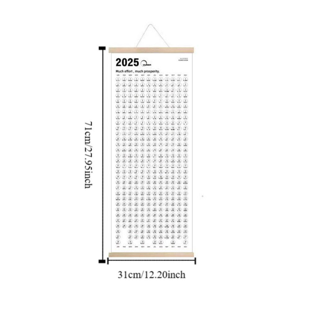 Veggopphengende kalender med treramme Rektangulær Selvdisiplin Planlegger Husholdning