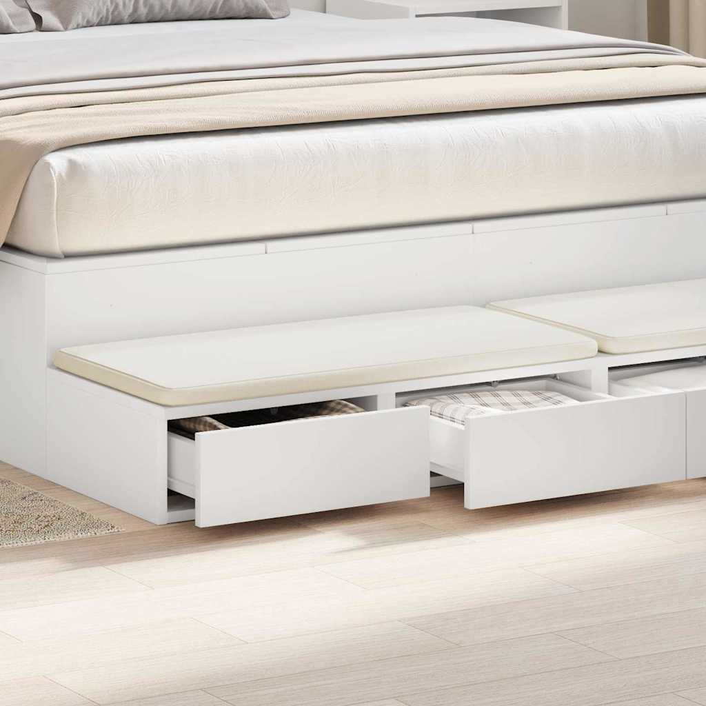 Bed Drawers White 135 x 36.5 x 16.5 cm Particleboard