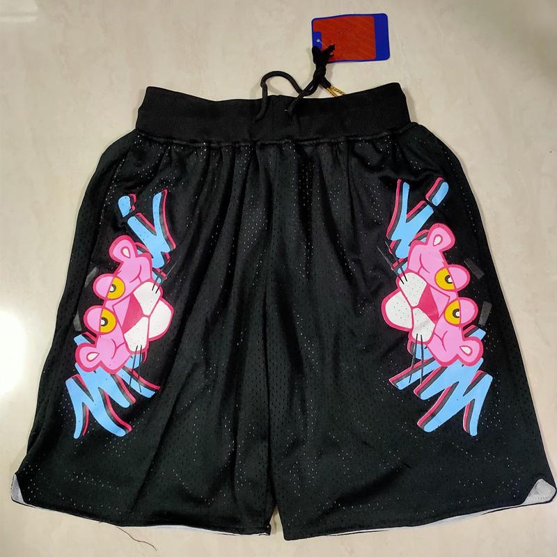 Mens Basketball Shorts With Team Embroidery NBA Style Loose Fit Athletic Pants Practice Casual Wear