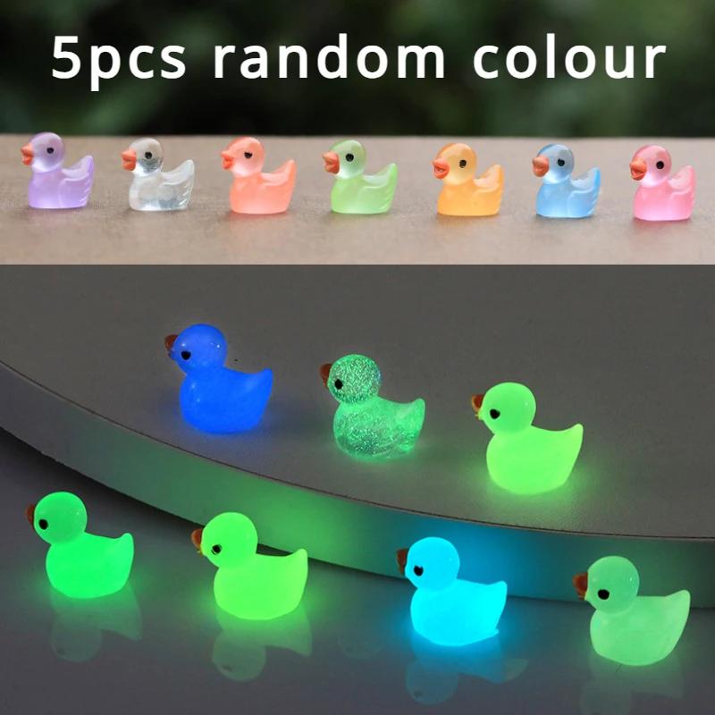

Easter Home Decoration Mini Fluorescent Yellow Duck Home Decor Items Miniature Character Resin Handicraft Room Crafts Garden