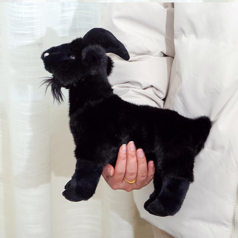 1Pcs Realistic Goat Plush Stuffed Toy With Soft Fluffy Material And Lifelike Design For Home Decor Kids Birthday Holiday Gifts