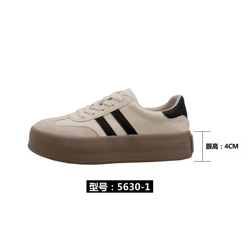 Retro German training shoes women's spring new sports and leisure board shoes women's thick soles increase in height