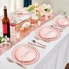 175PCS Happy Birthday Plates and Napkins Party Supplies, Paper Pink and Rose Gold Plastic Forks Knives Spoons Serve 25 Guests for Girl Women