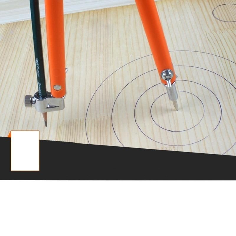 1Pc Carpenter Precision Pencil Compasses Large Diameter Adjustable Dividers Marking And Scribing Compass For Woodworking