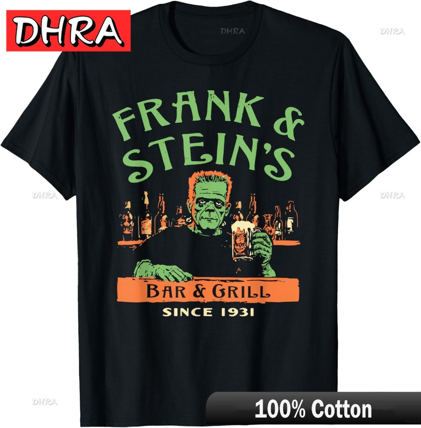 Funny Halloween Frank and Steins Bar Grill TShirt Clothing Minimalist Cool Edgy Clothing Shirts for Unisex TShirt Poland Kawaii S