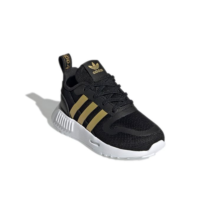 Adidas Originals Multix Comfortable Breathable Low-Top Running Shoes Baby Sneakers Black Gold Q47172