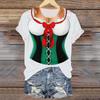 Womens Casual Pullover T Shirt Short Sleeve Round Neck Top Oktoberfest Beer Festival Print Tee Shirt