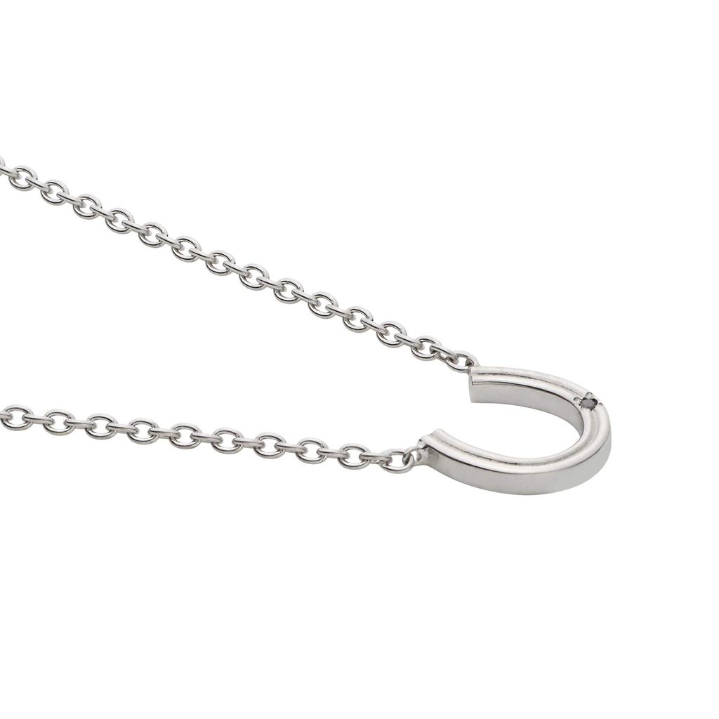 L.A.H. Vendome Aoyama Sterling Silver Horseshoe Necklace for Men, HS6N011850DZ