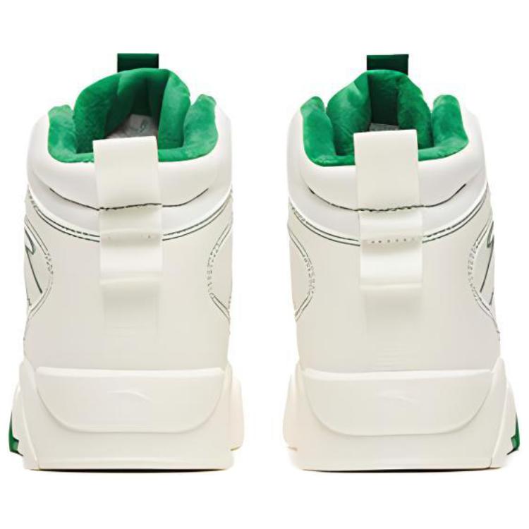 New Anta Flame 3.0 Warm Slip Resistant Cushioning High Top Skateboard Shoes Men's White Green 112248982-1