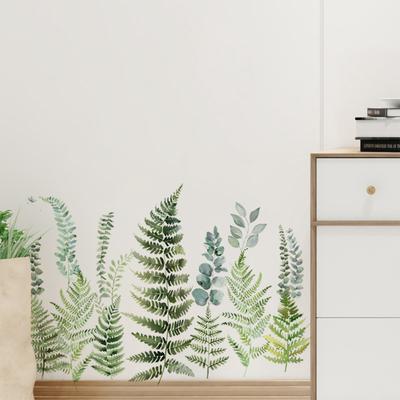 Grüner Pflanzen Wandaufkleber Selbstklebend für Wohnzimmer Schlafzimmer Eingang Sofa Hintergrund Wanddekoration