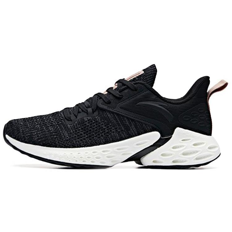 New Anta Cushioning Anti Slip And Wear Resistant Low Top Running Shoes Women's Black 12935588-1