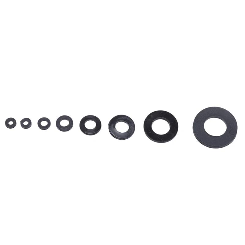 Assortment Gasket Automobiles Black Replacement Set Attachment Connector Faucet Flat Ring Grommet M2-M10 Nylon