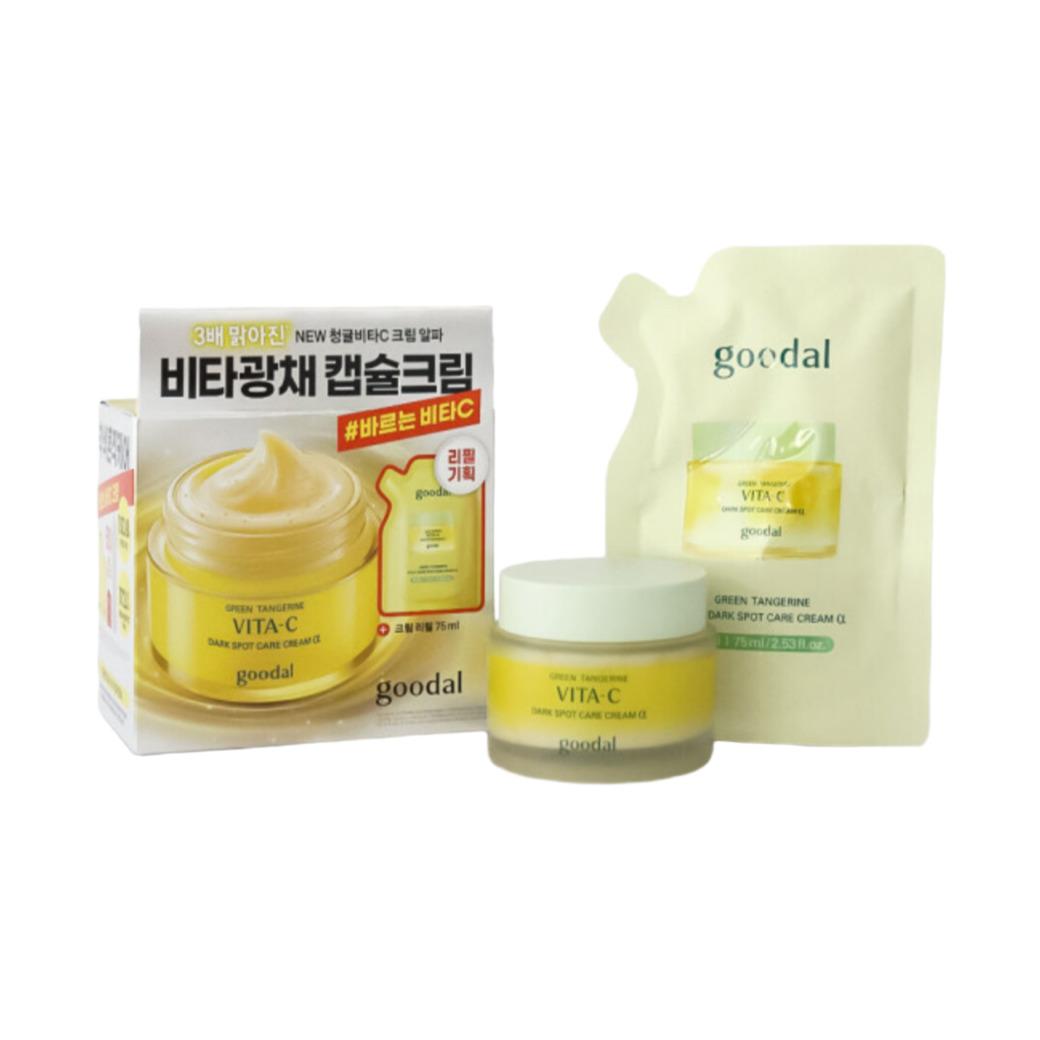 

Goodal Green Tangerine Vita C Dark Spot Care Cream Alpha 75ml + 75ml Refill Set
