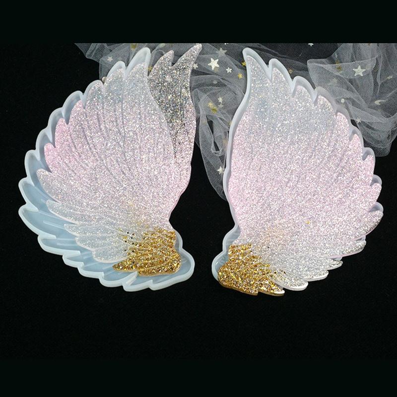 Angel Wings Silicone Molds Epoxy Resin Casting Molds for Jewelry Making Crafs DIY Pendant Necklace for Key Chain Decor