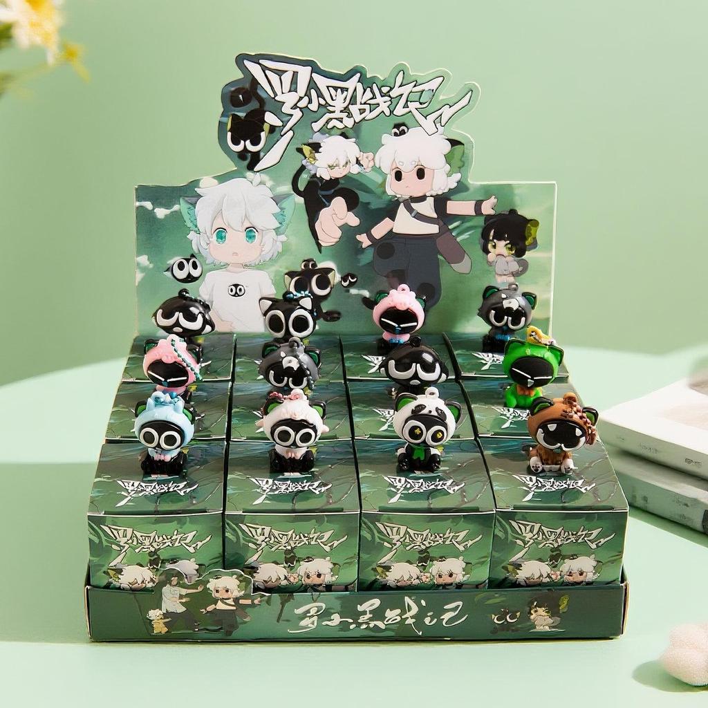 Chaveiro Pop-It Caixa Surpresa Luo Xiaohei: Pingente de Mochila Fofo e Chaveiro de Carro Figurinha Presente