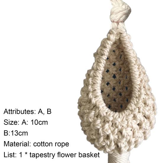 Hanging Basket Pineapple Shape Landscaping Cotton Macrame Flower Planter for Living Room